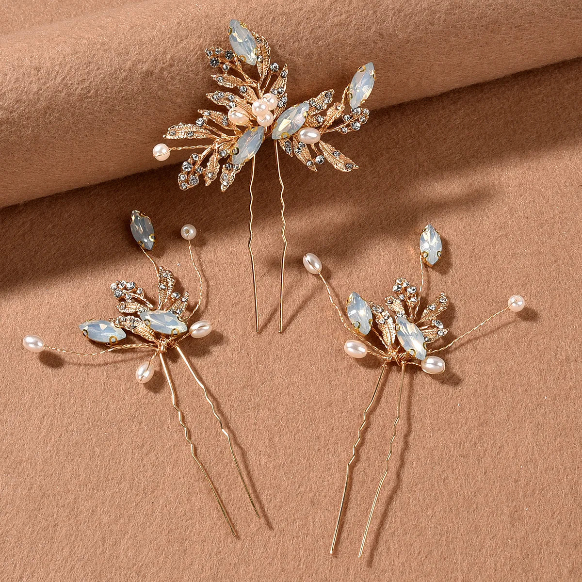 Pearl Flower Bridal Hair Comb Set