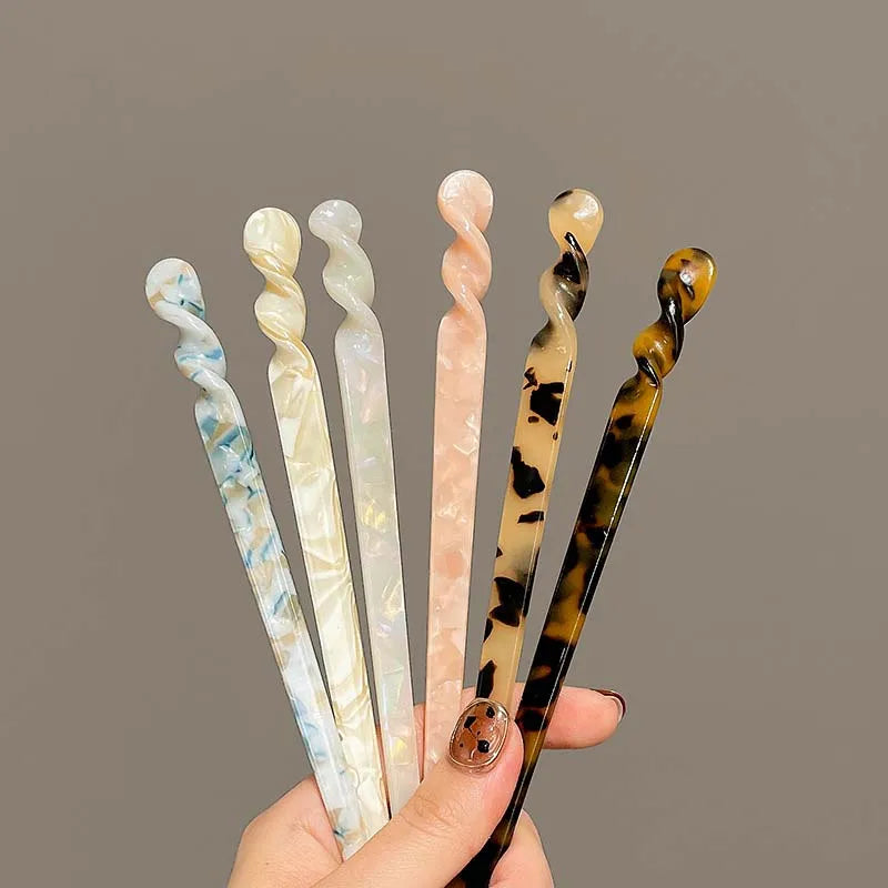 Acetate Hair Stick Pins — Vintage Style