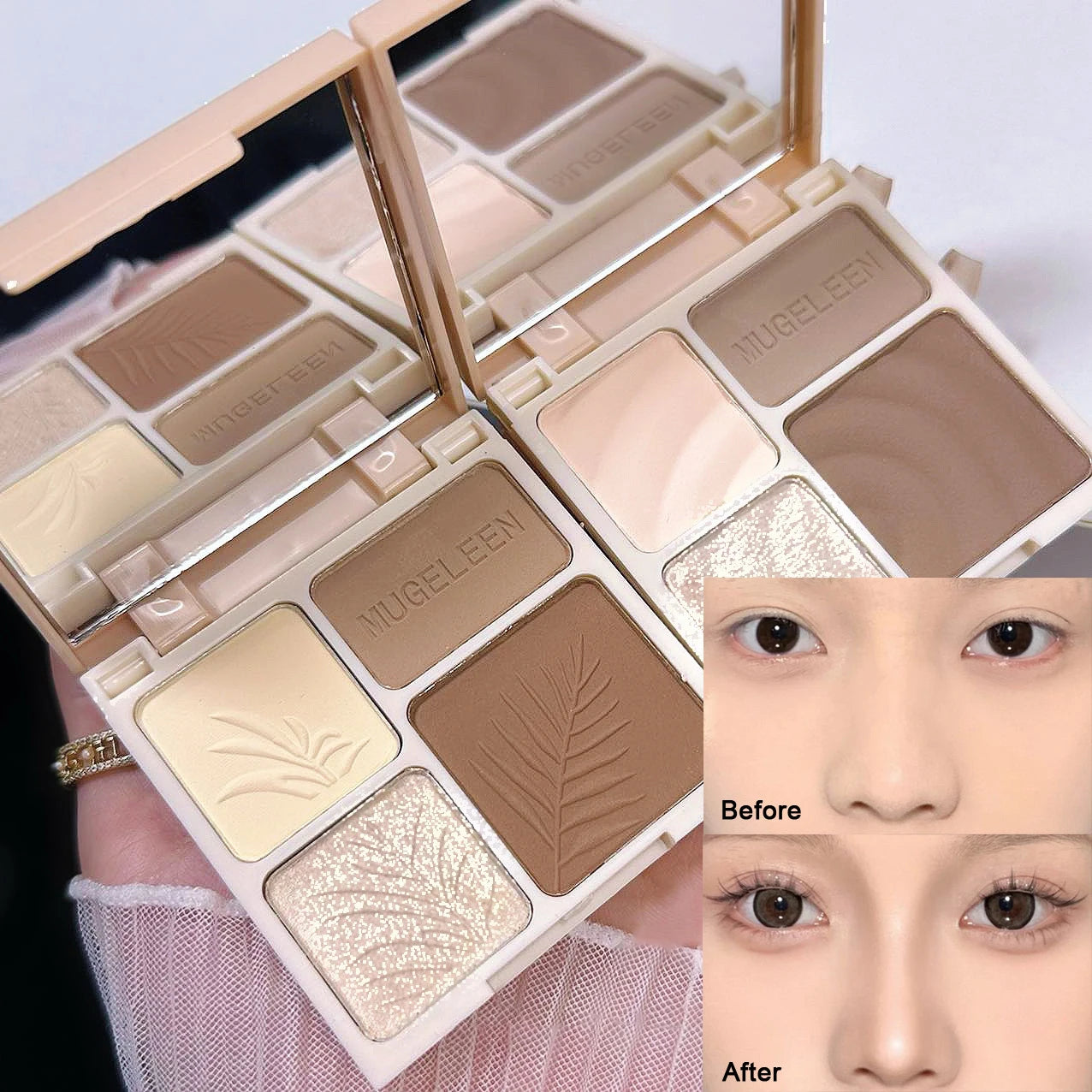 4-Shade 3D Highlight & Contour Palette
