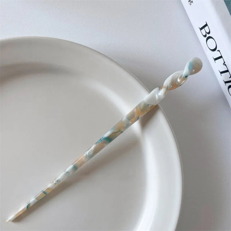 Acetate Hair Stick Pins — Vintage Style