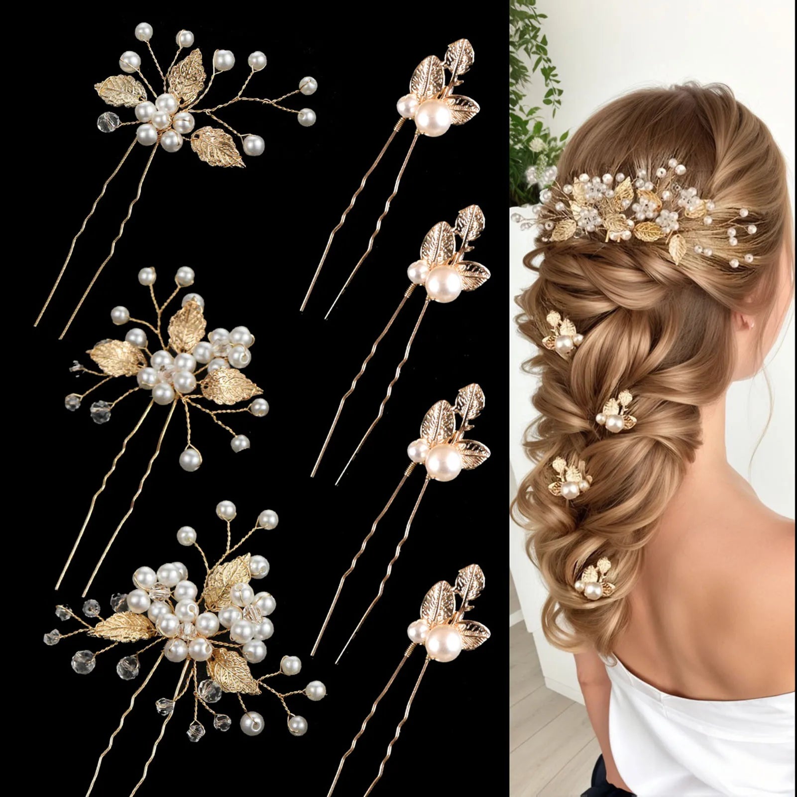 Pearl Flower Bridal Hair Comb Set