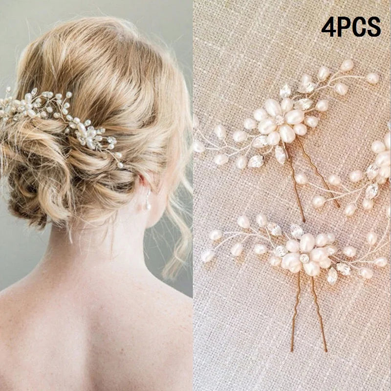 Pearl Flower Bridal Hair Comb Set