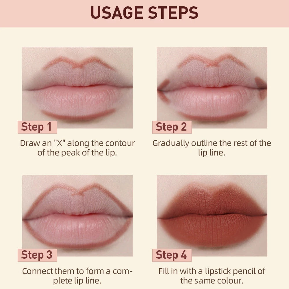 QIBEST Matte Lip & Liner Duo Set
