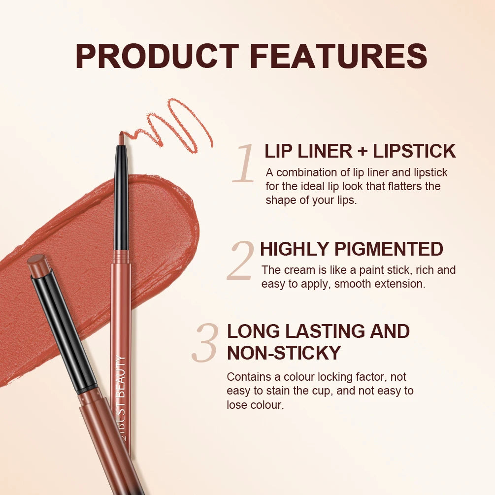 QIBEST Matte Lip & Liner Duo Set