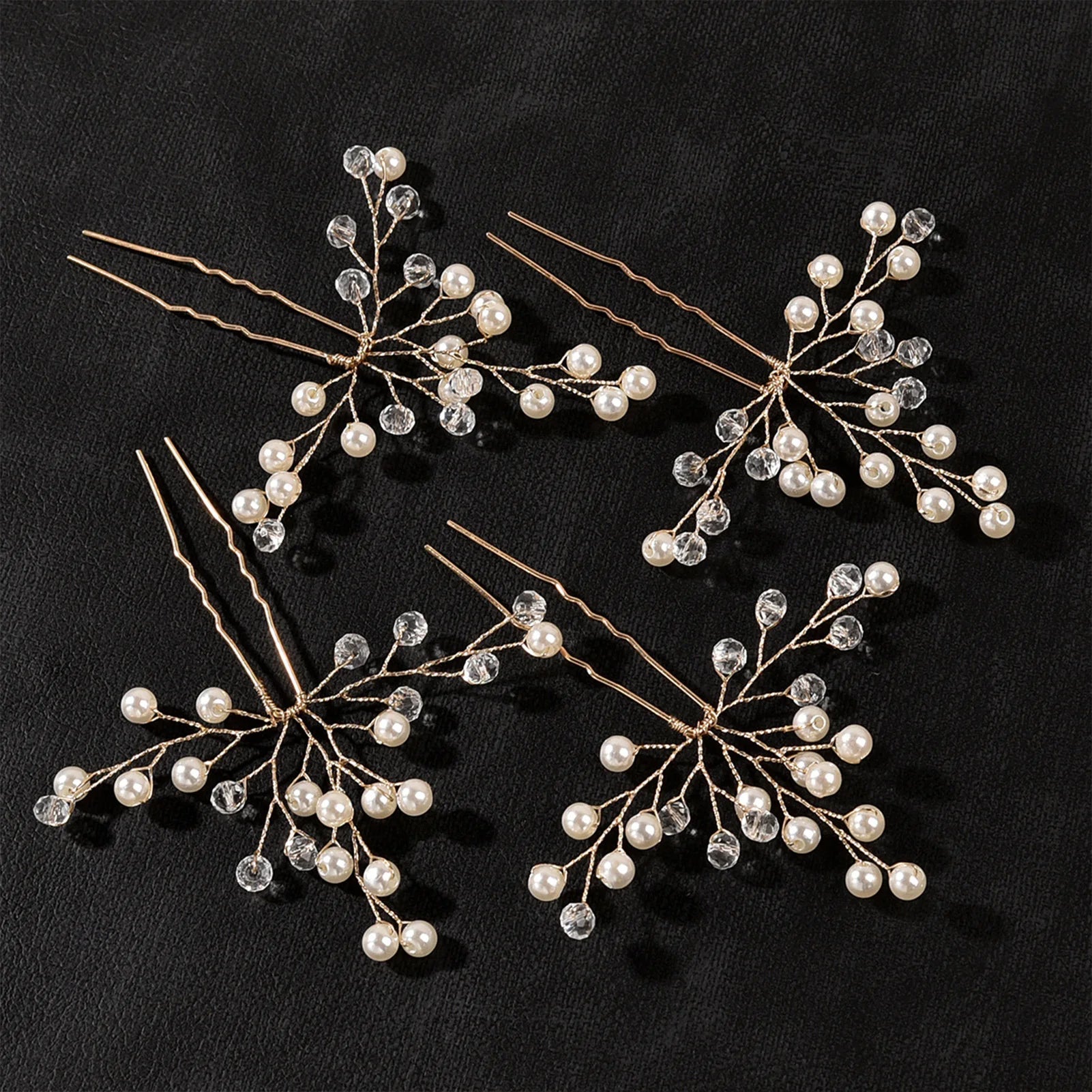 Pearl Flower Bridal Hair Comb Set