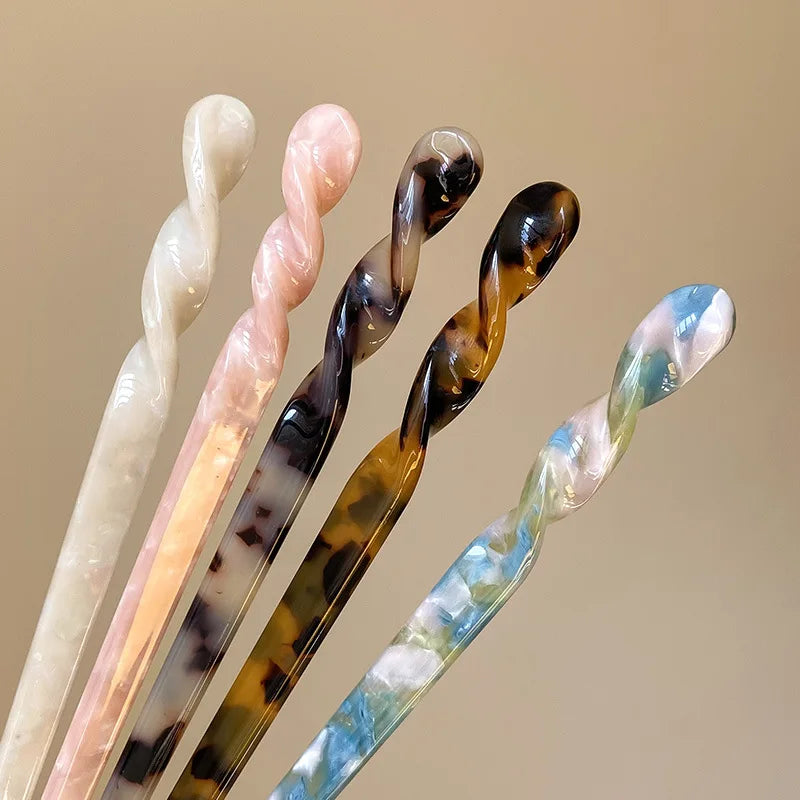 Acetate Hair Stick Pins — Vintage Style