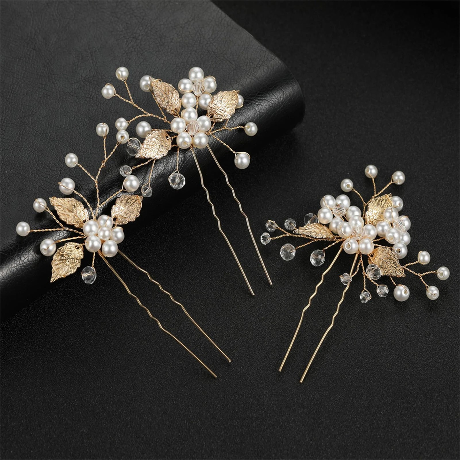 Pearl Flower Bridal Hair Comb Set