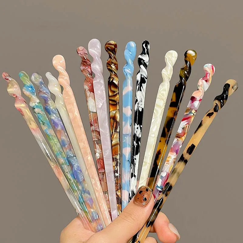 Acetate Hair Stick Pins — Vintage Style