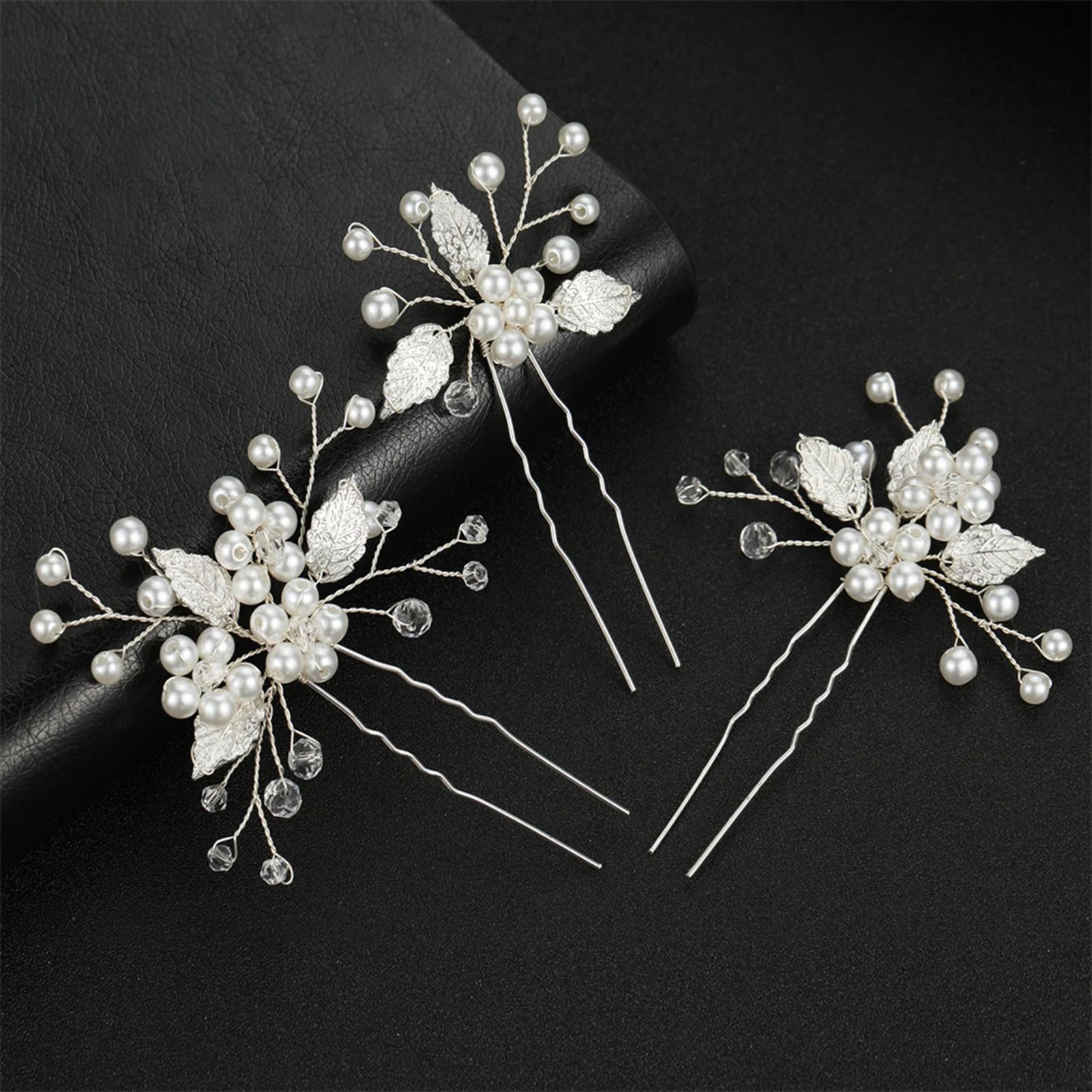 Pearl Flower Bridal Hair Comb Set