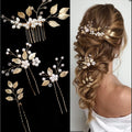 Pearl Flower Bridal Hair Comb Set