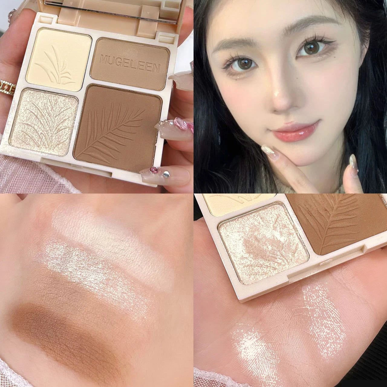 4-Shade 3D Highlight & Contour Palette
