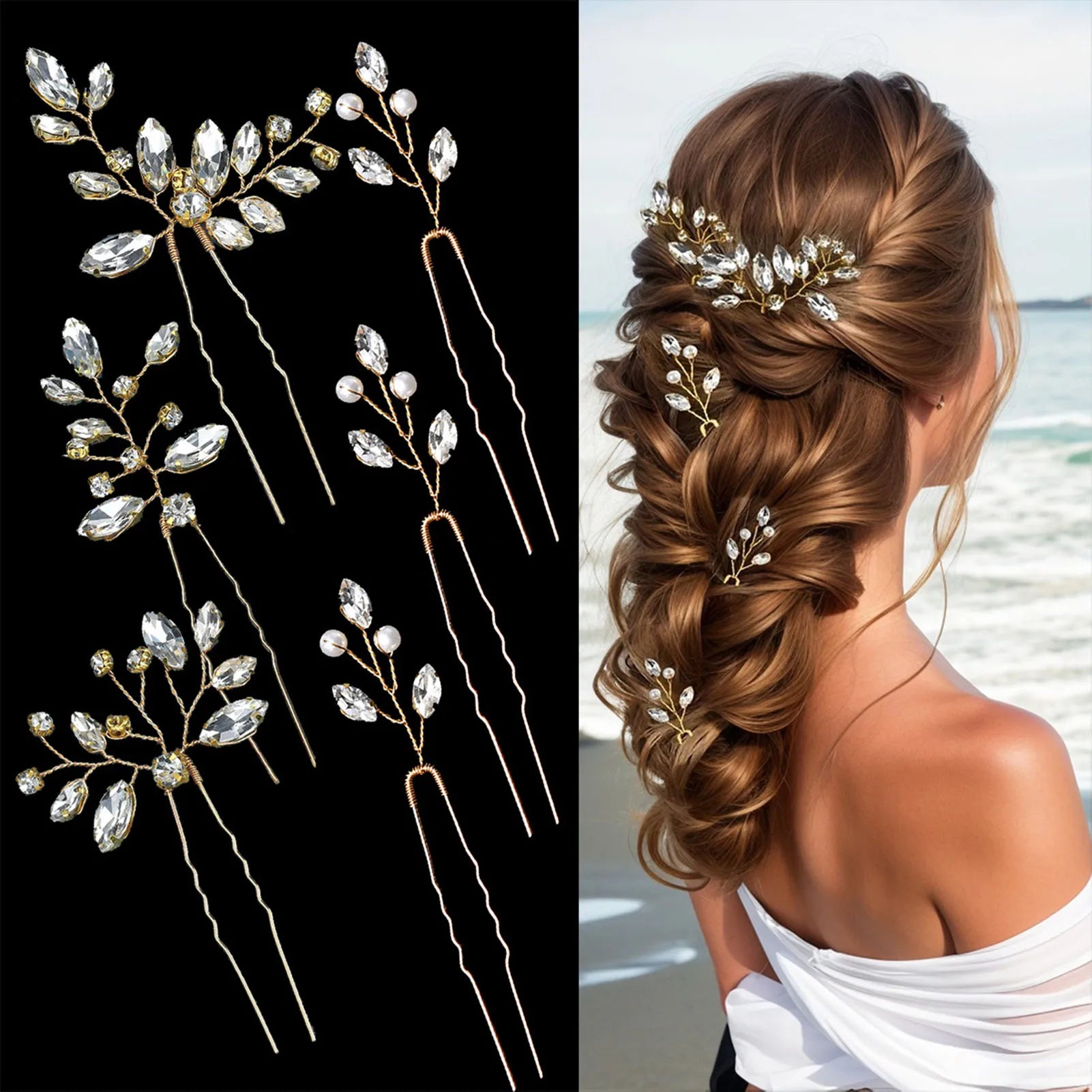 Pearl Flower Bridal Hair Comb Set