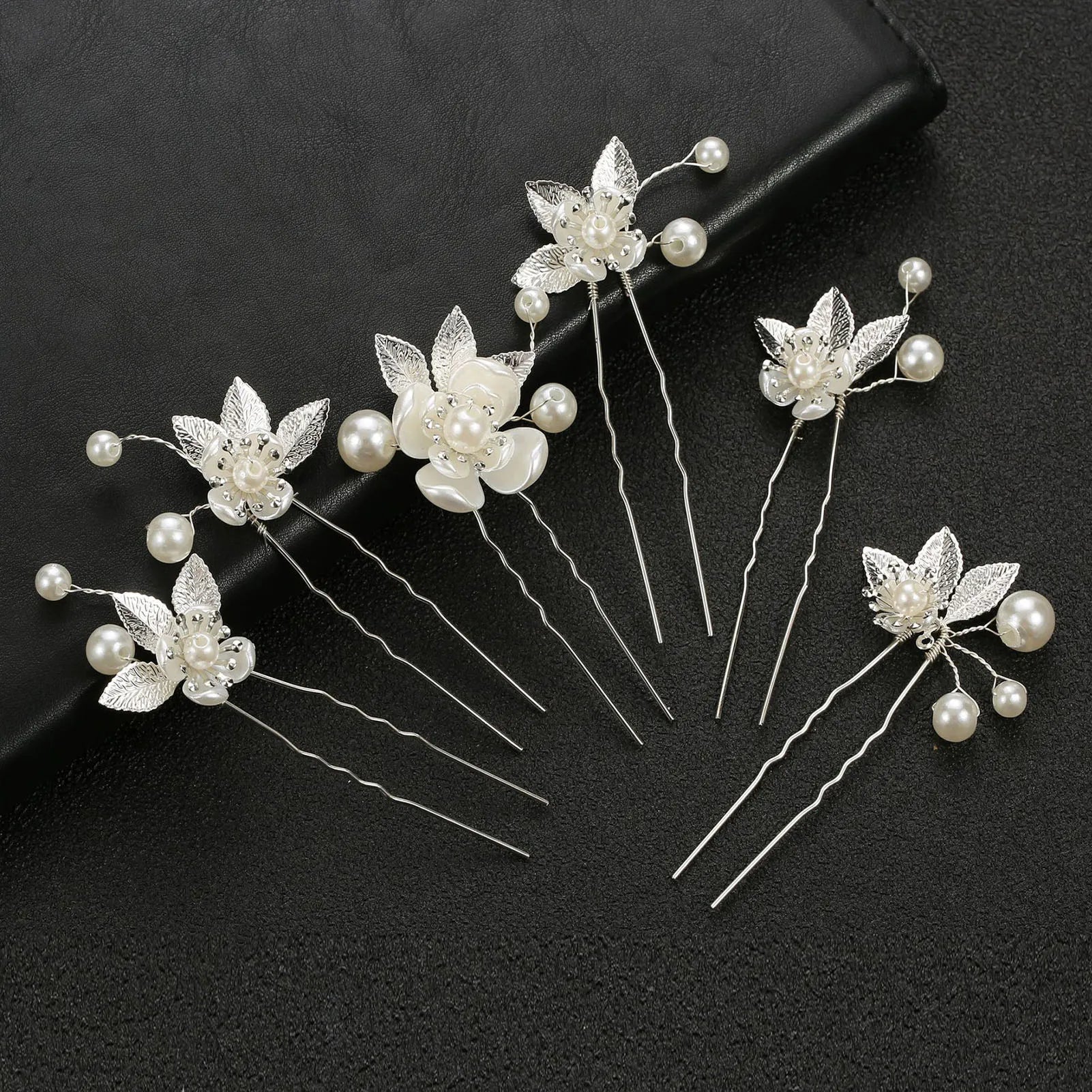 Pearl Flower Bridal Hair Comb Set
