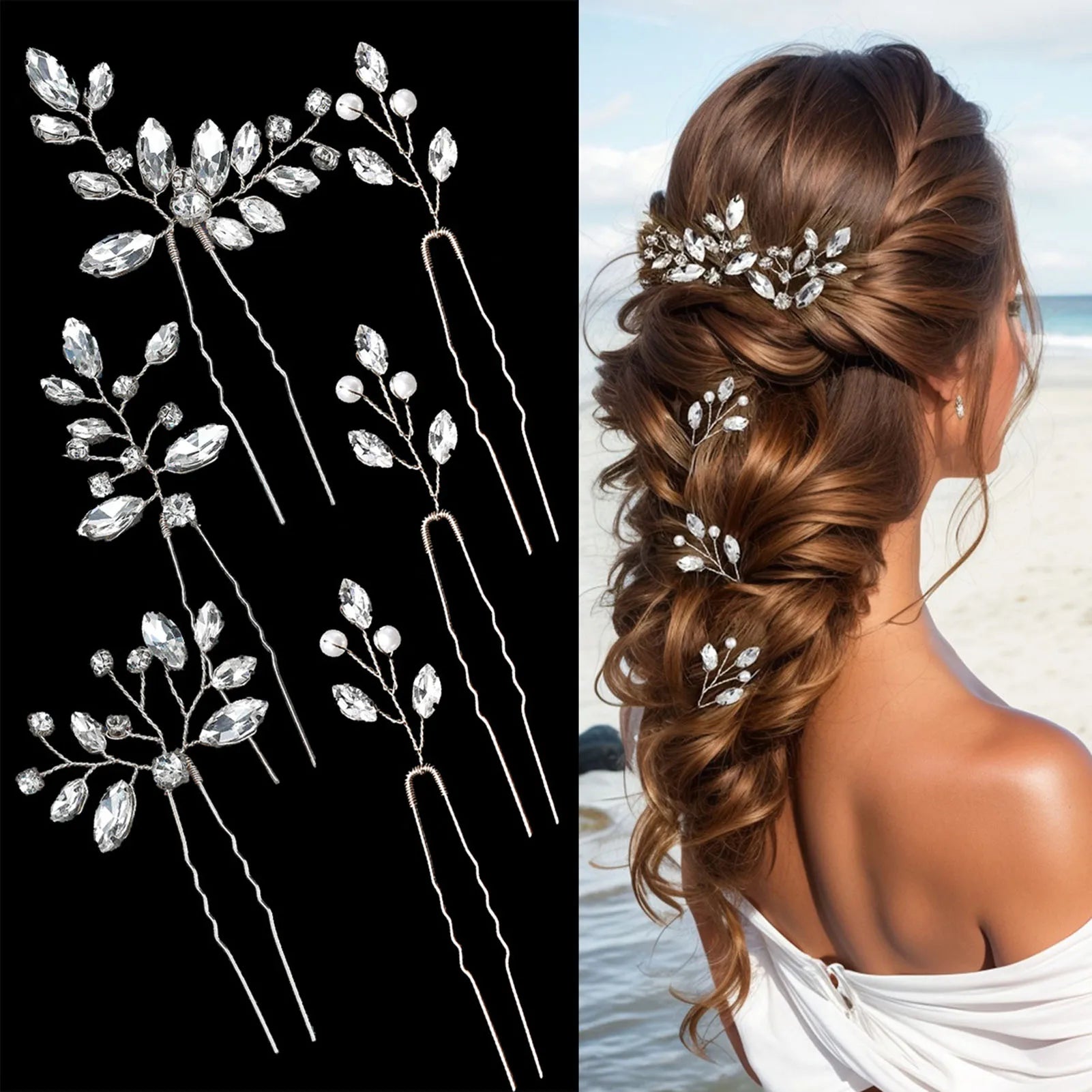Pearl Flower Bridal Hair Comb Set