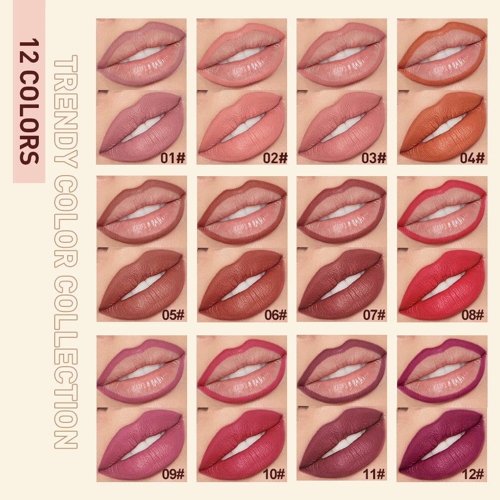 QIBEST Matte Lip & Liner Duo Set