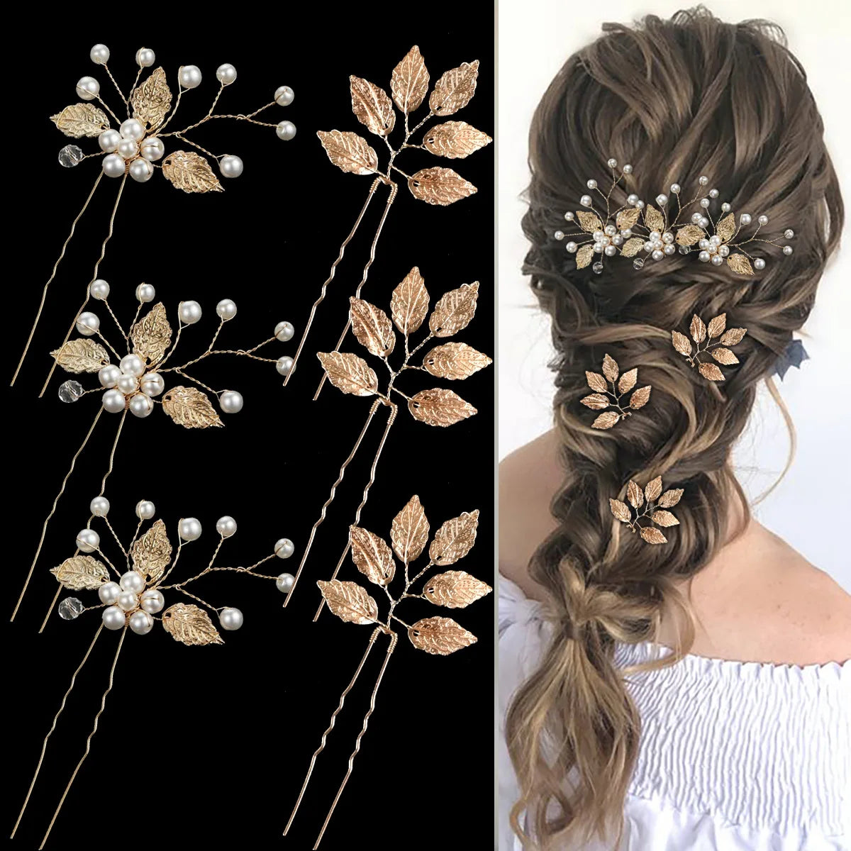 Pearl Flower Bridal Hair Comb Set