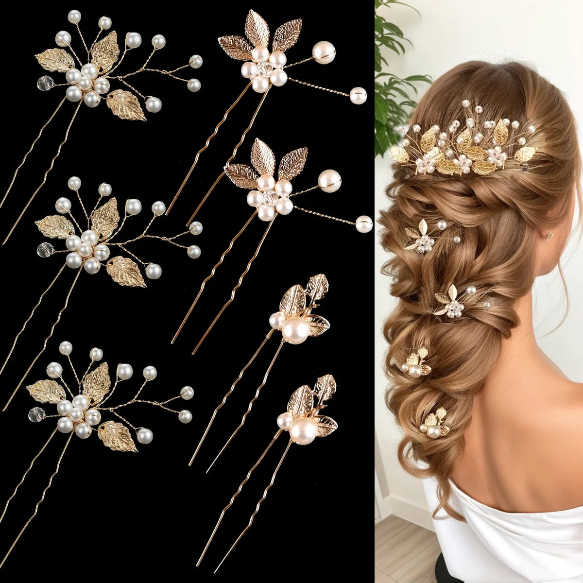 Pearl Flower Bridal Hair Comb Set