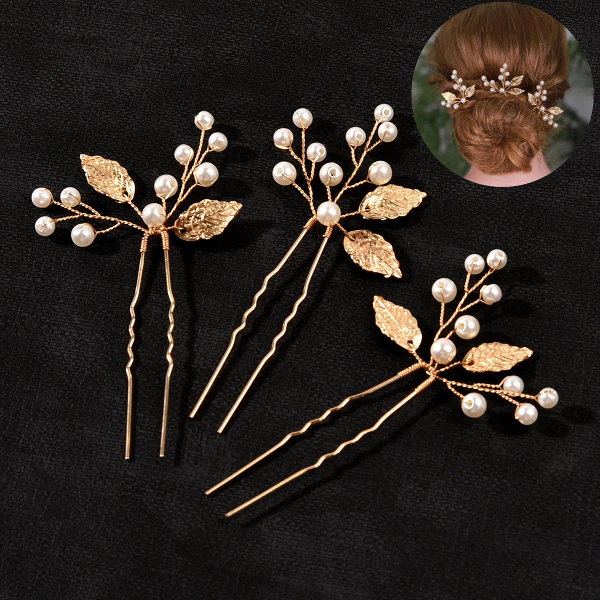 Pearl Flower Bridal Hair Comb Set