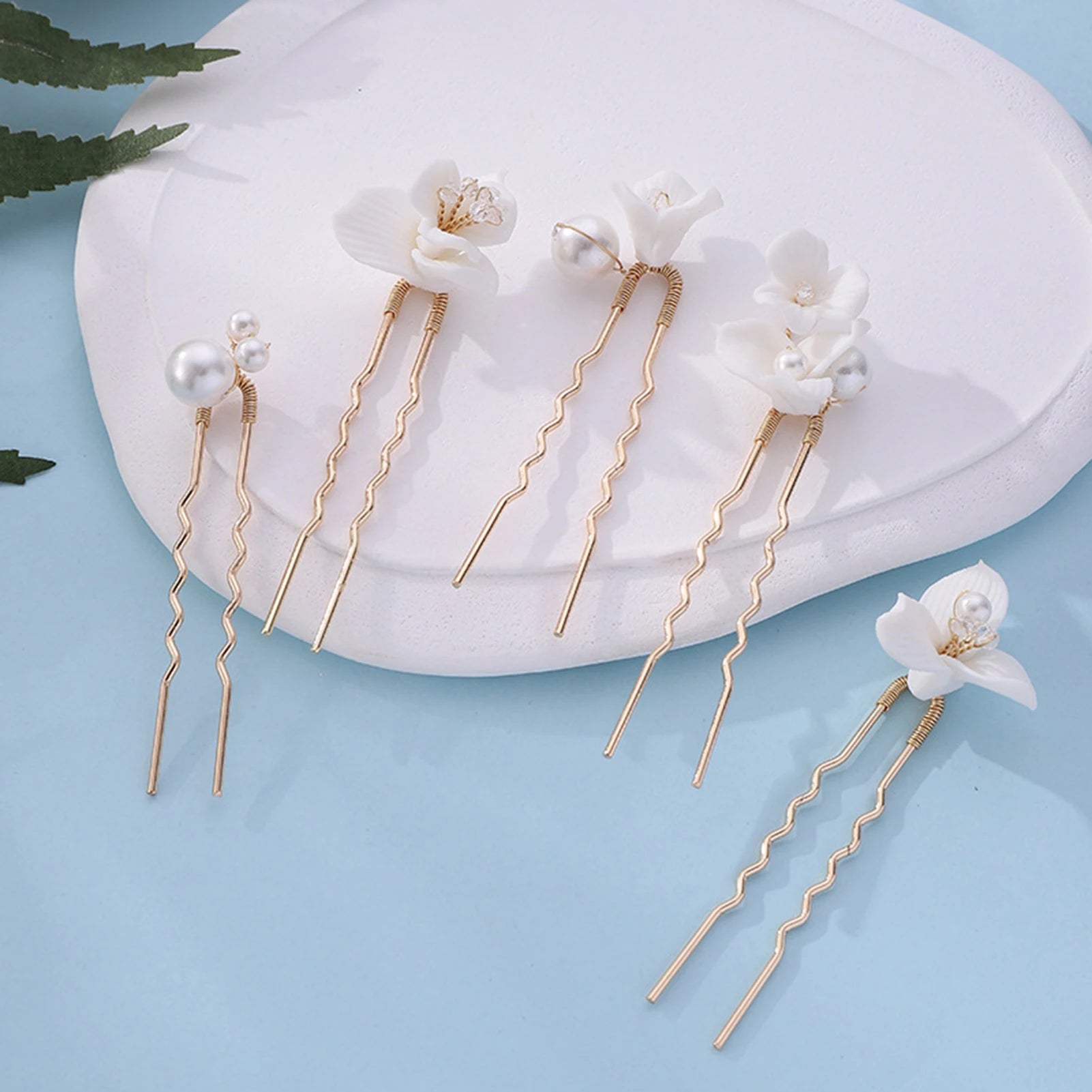 Pearl Flower Bridal Hair Comb Set