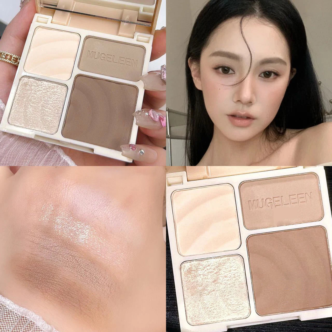 4-Shade 3D Highlight & Contour Palette
