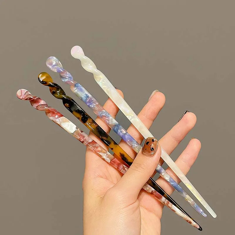Acetate Hair Stick Pins — Vintage Style